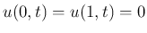 $ u(0,t)=u(1,t)=0$