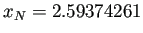 $ x_N=2.59374261$