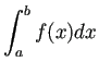 $ \dsp\int_a^b f(x)\Dx$