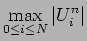 $ \dsp\max_{0\le i\le N}\left\vert U^{n}_{i}\right\vert$