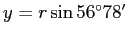 $ y=r\sin 56^\circ78'$