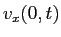 $\displaystyle v_x(0,t)$