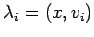 $\displaystyle \lambda_i=(x,v_i)$