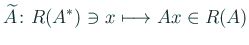 $\displaystyle \widetilde A\colon R(A^\ast)\ni x\longmapsto A x\in R(A)
$