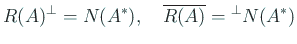 $ Y=\overline{N(A)}\oplus
\overline{R(A^\ast)}$