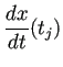 $\displaystyle \frac{\D x}{\D t}(t_j)$