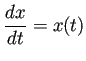 $\displaystyle \frac{\D x}{\D t}=x(t)$