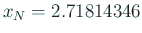 $ x_N=2.71814346$