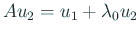 $ A u_2=u_1+\lambda_0 u_2$