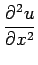 $\displaystyle \frac{\rd^2 u}{\rd x^2}$