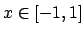 $ x\in [-1,1]$