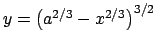 $ y=\left(a^{2/3}-x^{2/3}\right)^{3/2}$