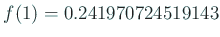 $ f(1)=0.241970724519143$