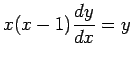 $ x(x-1)\dfrac{\D y}{\D x}=y$