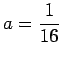 $ a=\dfrac{1}{16}$