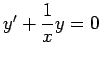 $ y'+\dfrac{1}{x}y=0$