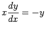 $ x\dfrac{\D y}{\D x}=-y$