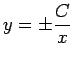 $ y=\pm\dfrac{C}{x}$