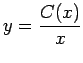 $ y=\dfrac{C(x)}{x}$