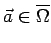 $ \vec a\in
\overline{\Omega}$