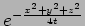 $ e^{-\frac{x^2+y^2+z^2}{4t}}$