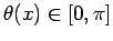 $ \theta(x)\in[0,\pi]$