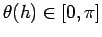 $ \theta(h)\in[0,\pi]$