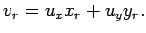 $\displaystyle v_r=u_x x_r+u_y y_r.
$