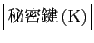 \fbox{秘密鍵(K)}