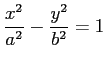 $\displaystyle \frac{x^2}{a^2}-\frac{y^2}{b^2}=1
$