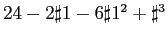 $ 24-2\sharp1-6\sharp1^2+\sharp^3$