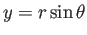 $ y=r\sin \theta $