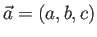 $ \vec h=(p,q,r)\in\R^3$