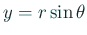 $ y=r\sin\theta$